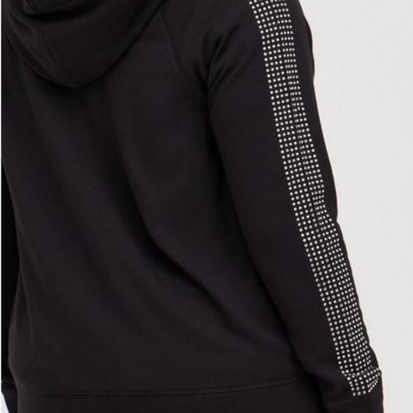 Torrid jeweled zip hoodie ultra soft black fleece - Picture 11 of 12